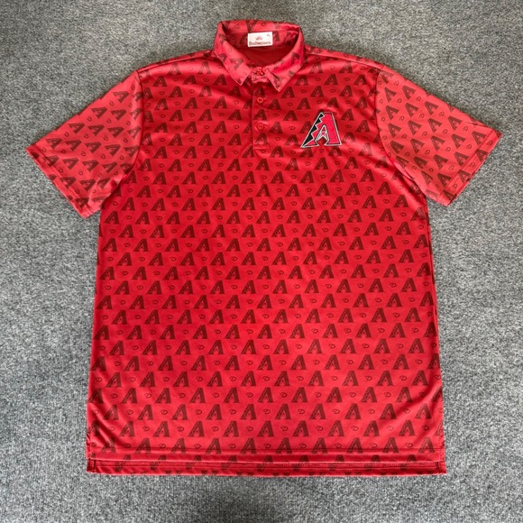 MLB Other - Arizona Diamondbacks Fathers Day Polo Shirt Men XL Red Short Sleeve MLB Baseball